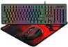 Redragon S107 3-in-1 Combo, 104 Key Gaming Keyboard, Black with Red(Open Box)