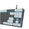 Aula F3287 Wired Mechanical Gaming Keyboard with Blue Switches,White&Grey Mixed Color Keycaps,Programmable Macro Keys