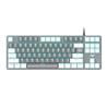 Aula F3287 Wired Mechanical Gaming Keyboard with Blue Switches,White&Grey Mixed Color Keycaps,Programmable Macro Keys