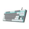 Aula F3287 Wired Mechanical Gaming Keyboard with Blue Switches,White&Grey Mixed Color Keycaps,Programmable Macro Keys