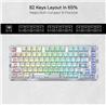 Redragon K649CT 75% Tri-Mode Crystal Clear Gasket Gaming Keyboard