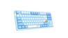 DAREU A87 Pro Tri-mode 2.4G Wireless/Bluetooth Gasket Structure Hot Swappable RGB Mechanical Keyboard Violet Gold Pro Custom...