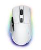 Dareu A955 Gaming Mouse with Charging Dock and RGB Lighting,Transparent Bottom,White