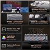 Yunzii B75 Wired RGB 75% Black Gaming Keyboard Pre Lubed Linear Switch(Open Box)