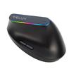 Souris optique ergonomique sans fil Delux M618DB, lumière RVB