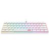 iCAN CX23UL White Wired Rainbow Gaming Keyboard, 61 Keys(Open Box)