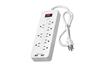 iCAN 8 Outlets 2 USB-A Surge Protector with 3ft Cord