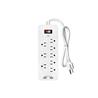 iCAN 8 Outlets 2 USB-A Surge Protector with 6ft Cord