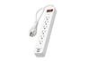 iCAN 6 Outlets 2 USB-A Surge Protector with 6ft Cord