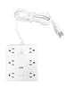 iCAN 12 Outlets Surge Protector with 2 USB-A and 1 USB-C, 5ft Cord(Open Box)