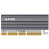 Maiwo KT058 RGB Design PCIe x16 to NVMe SSD Expansion Converter with Aluminum Alloy Radiator and Blue Breathing Lamp