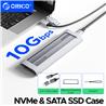 Orico AXM2 Tool Free  M.2 NVMe SSD Enclosure with USB External Max Speed 10Gbps