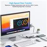 iCAN RSH-D06P USB C M.2 NVMe&SATA SSD Enclosure with 6-in-1 10Gbps HUB Functions(Open Box)