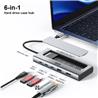 iCAN RSH-D06P USB C M.2 NVMe&SATA SSD Enclosure with 6-in-1 10Gbps HUB Functions(Open Box)