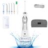 H2ofloss Oral Irrigator Set with 1* Water Flosser + 1* Travel Bag + 5* Nozzle Tips + 1* brush head + 1* transparent box, 300ml 