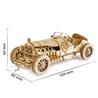 ROKR 3D Wooden Puzzle, V8 Grand Prix Car Model,1:16 Scale Model