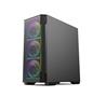 Armoury C802B Tempered Glass Mid-Tower EATX PC Case 3ARGB Fans and ARGB Controller Included -Black