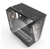 DarkFlash DY470 ATX Panoramic PC Case, 4x ARGB Fans Included, Black