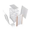 Armoury A08 Micro ATX Case, Wood Front Panel, White