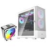 DarkFlash DK415M Mesh mATX PC Case, 2x ARGB Fans Included, White+DarkFlash M400 Black+White Aircooler