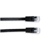 iCAN CAT6 Ethernet Patch Flat Cable, High Speed 1000Mbps 250MHz, UTP 32AWG, 5FT, Black