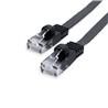 iCAN CAT6 Ethernet Patch Flat Cable, High Speed 1000Mbps 250MHz, UTP 32AWG, 5FT, Black