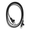 iCAN CAT6 Ethernet Patch Flat Cable, High Speed 1000Mbps 250MHz, UTP 32AWG, 3FT, Black(Open Box)