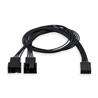 iCAN Internal Fan Power Splitter Cable for two CPUS, 12 Inches(Open Box)