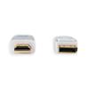 iCAN 28AWG 1080p DisplayPort - HDMI Cable Male to Male Gold-plated White Color - 15 ft.(Open Box)