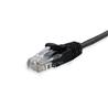 iCAN Super Slim Premium CAT6 LAN Patch Cable, High Speed 1Gbps 250MHz, with Strand-relief Black Boots, 28AWG, 2FT