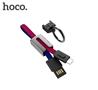 Câble clé USB micro HOCO Mascot, 19 cm, rouge et bleu