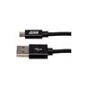 iCAN Micro USB Cable, Nylon-Braided, 1M, Black