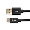 iCAN Type C Cable, Nylon Braided, 2M, Black(Open Box)