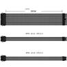 iCAN PSU Cable Extension Cable, Braided, Black,  w/Comb Kit | 1x 24 pin (20+4) | 2x 8 pin (4+4) CPU | 2X 8 Pin (6+2) GPU Set...