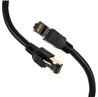 iCAN CAT7 Ethernet Patch Cable, High Speed 10Gbps 600MHz,  Double Shielded S/FTP 26AWG, Gold Plated, 1FT, Black(Open Box)