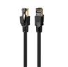 iCAN CAT7 Ethernet Patch Cable, 10G Double Shielded S/FTP, 26AWG, Gold plated, 7FT, Black(Open Box)