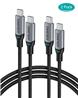 Choetech USB C To USB C Cable (100W) 6ft Braided (2 packs)