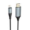 HOCO Lightning to HDMI Adapter, 2M, Grey (UA15)(Open Box)