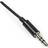 StarTech Black Slim Mini Jack Headphone Splitter Cable Adapter - 3.5mm Audio Mini Stereo Y Splitter - 3.5mm Male to 2x 3.5mm Fe