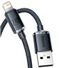 Baseus Crystal Shine Series Fast Charging Data Cable USB to Lightning, 2.4A ,1.2m, Black