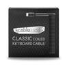 CableMod Pro Coiled Keyboard Cable (Midnight Black, USB A to USB Type C, 150cm)