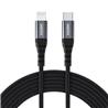 Choetech USB C To Lightning Cable [3m/9.8ft Apple MFi Certified] Premium Nylon Braided