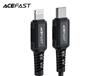 ACEFAST MFI 1.8 Meter USB Type-C to Lightning Cable, aluminum alloy, Bradied, Black(Open Box)