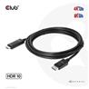 Club 3D DisplayPort 1.4 to HDMI 4K120Hz or 8K60Hz HDR10 Cable M/M 3m/9.84ft(Open Box)