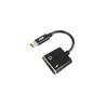 iCAN Type C to 3.5mm Audio + Type C charging Adapter, Dark Grey(Open Box)