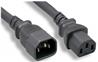 Micro Connectors AC Power Extension Cord 18AWG, C13 to C14, Black, 3FT(Open Box)