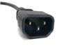 Micro Connectors AC Power Extension Cord 18AWG, C13 to C14, 6FT, Black