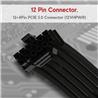 iCAN PCIe5.0 4x8Pin to 12VHPWR (16Pin) PSU Extension - 40cm, Black