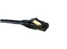 Micro Connectors 3 Feet Cat8 SFTP RJ45 Patch 26AWG Cable (Black）