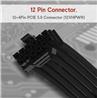 iCAN 600W PCIE 5.0 12VHPWR (16Pin) 16AWG PSU Cable - 70cm (Black) Compatible with all RTX4000 and RTX3000 FE GPUs